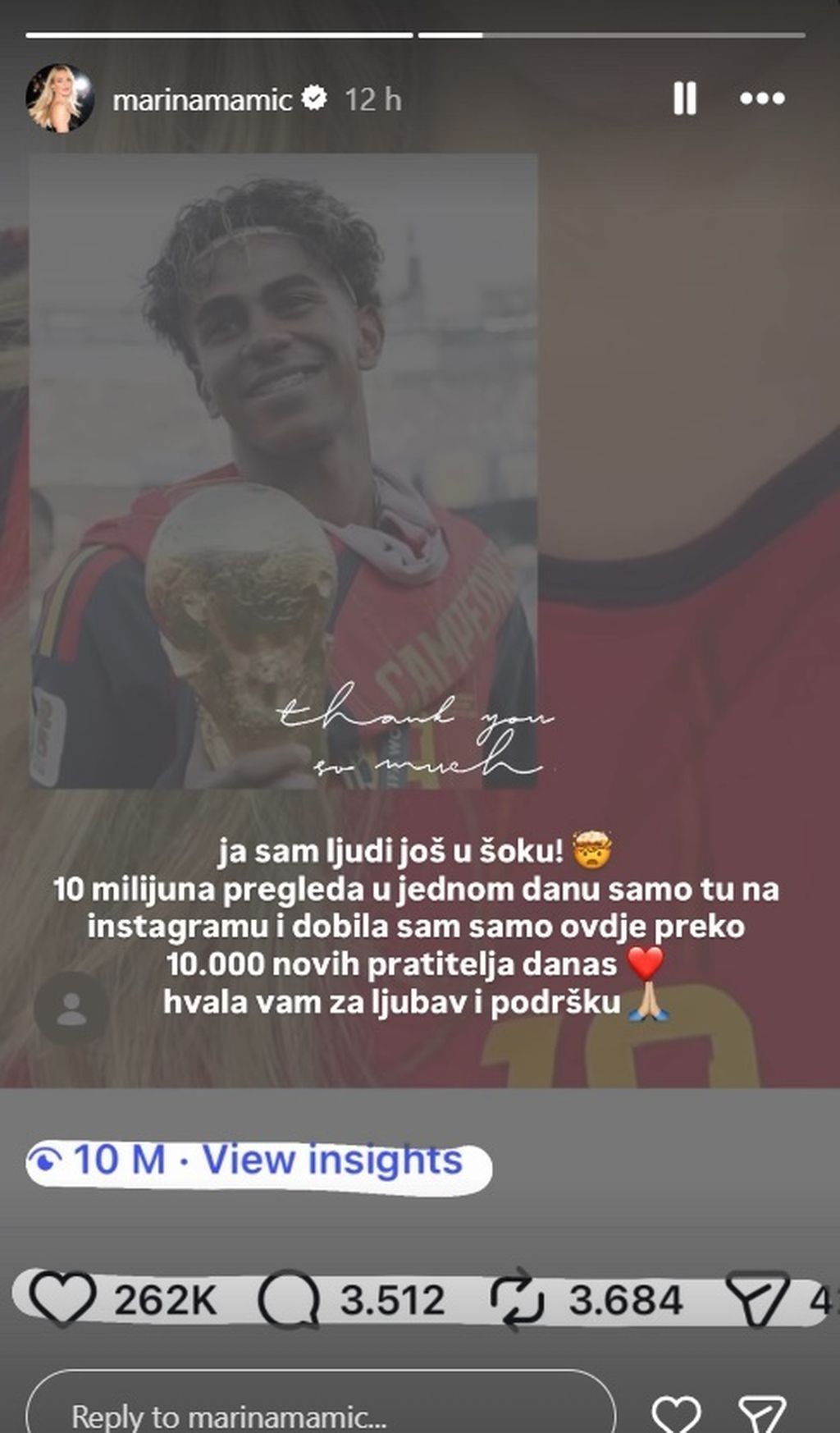 Marina Mamić na Instagramu