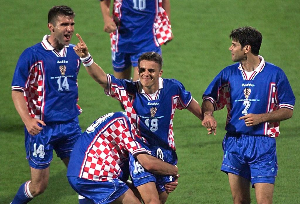 Slavlje Hrvatske protiv Njemačke 1998. (Foto: AFP)