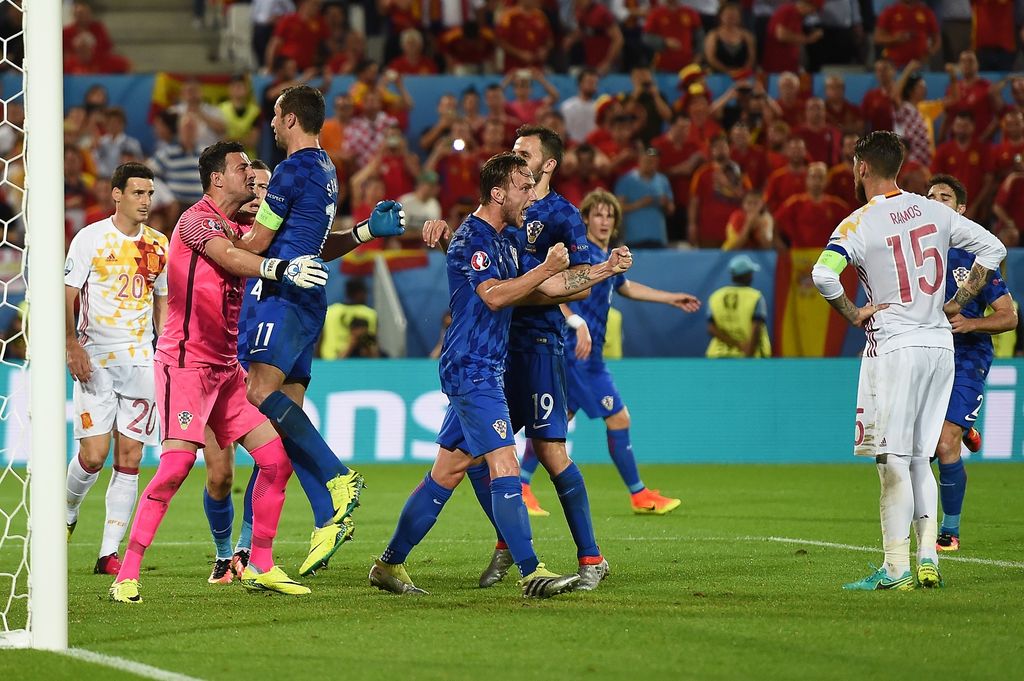 Hrvatska - Španjolska na Euru 2016. (Foto: AFP)