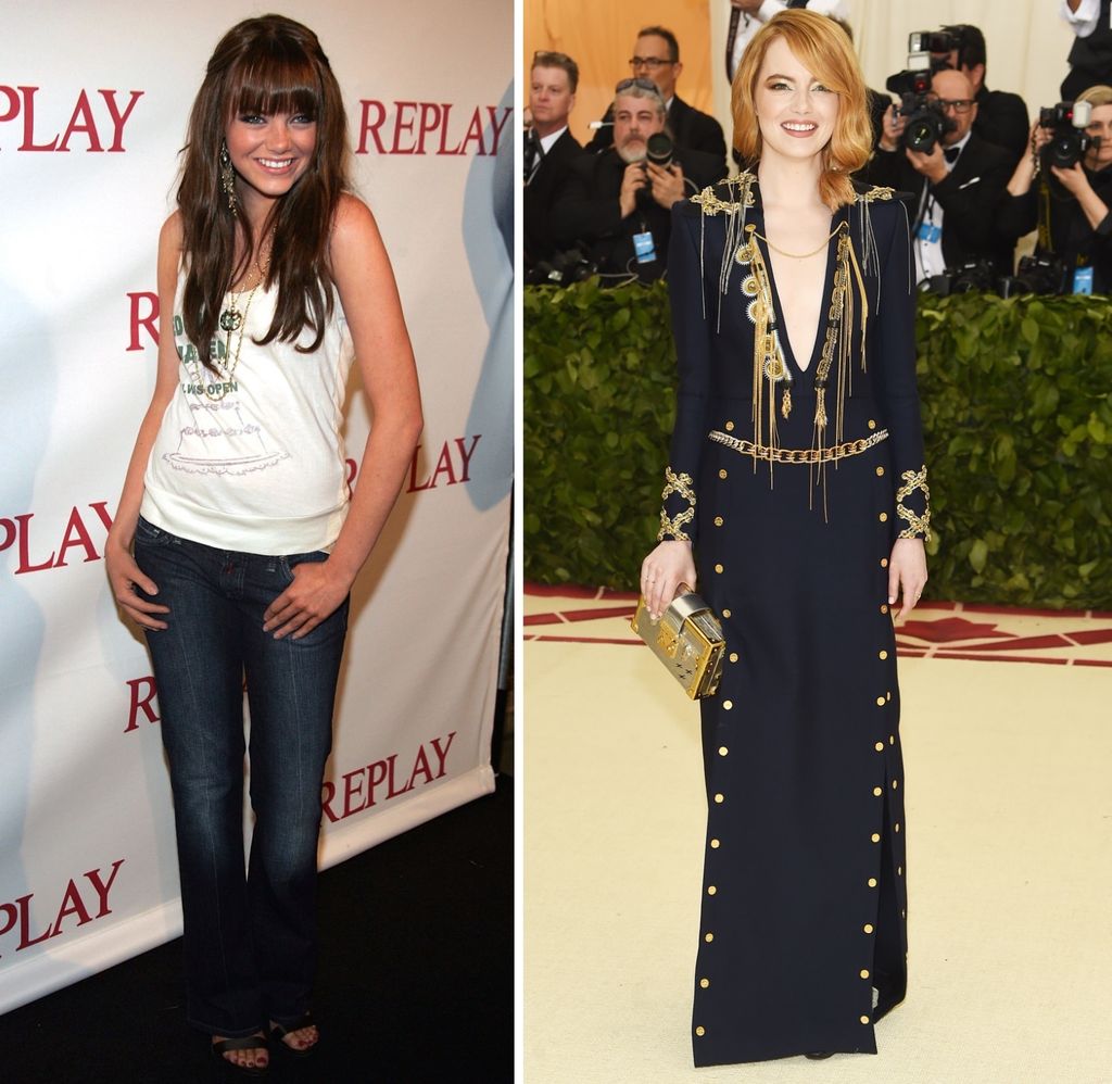 Emma Stone - 2006. party brenda Replay i 2018. MET gala