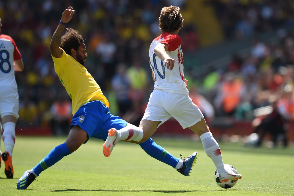 Luka Modrić protiv Brazila (Foto: AFP)