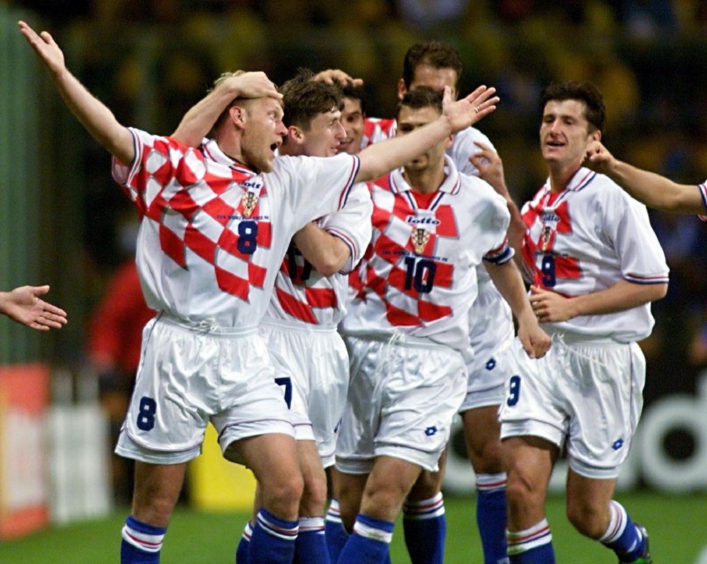 Robert Prosinečki slavi gol protiv Jamajke (Foto: AFP)