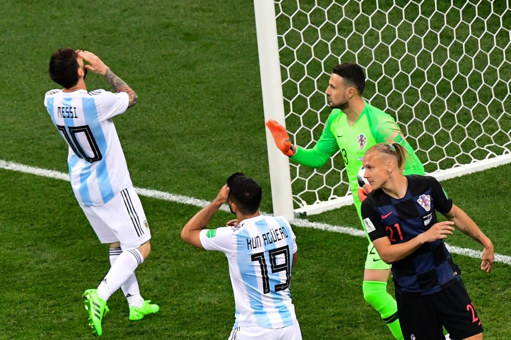 Messi pred golom Hrvatske (Foto: AFP)