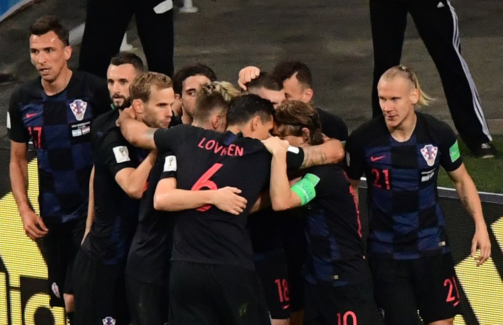 Vatreni slave pogodak protiv Argentine (Foto: AFP)