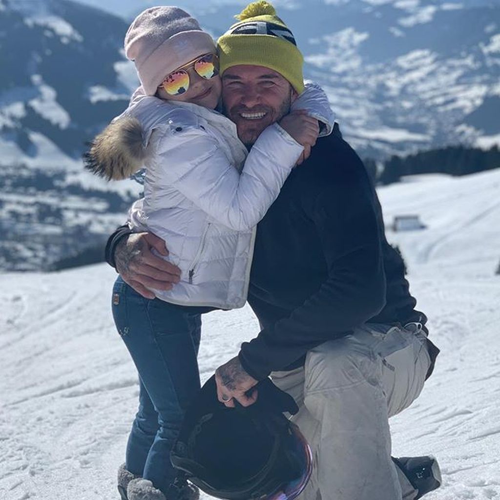 David Beckham i Harper (Foto: Instagram)