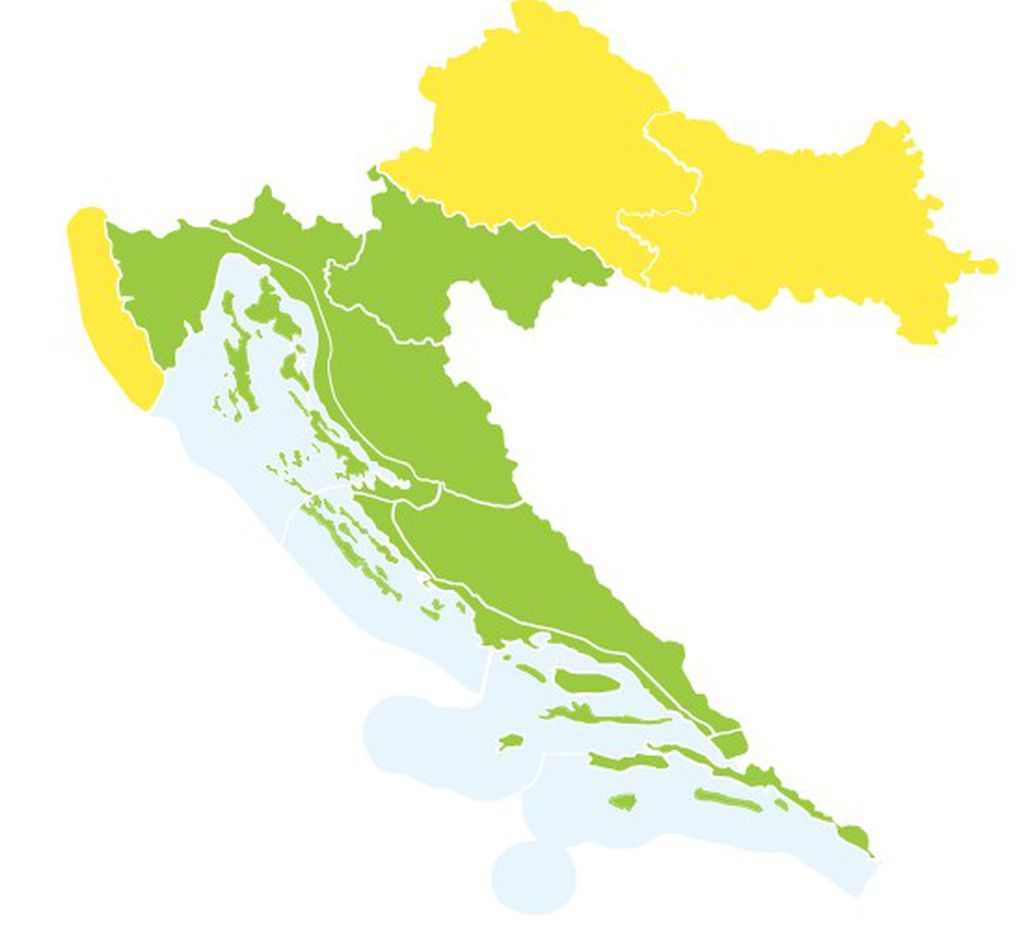 Žuto upozorenje za dio Hrvatske