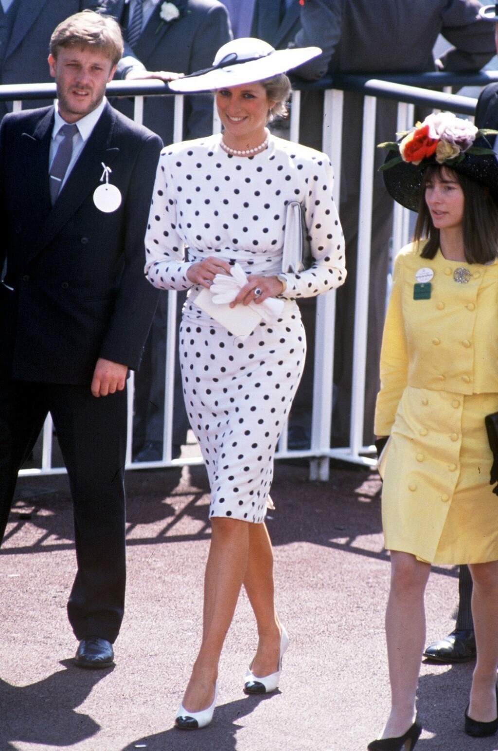 Princeza Diana na Royal Ascotu 1988. godine u točkastoj haljini