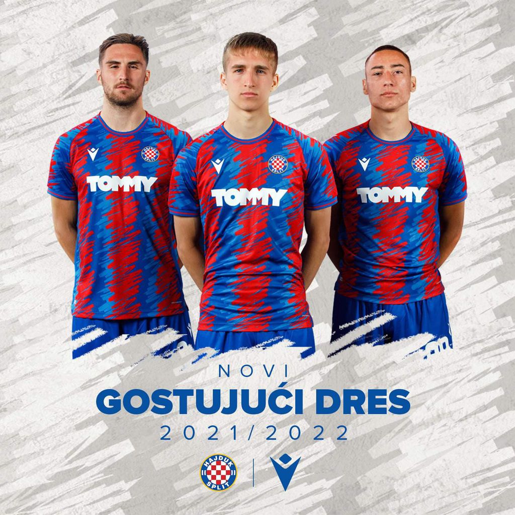 Hajdukov gostujući crveno-plavi dres