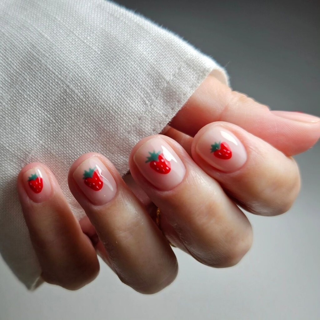 Nokti s motivom jagode