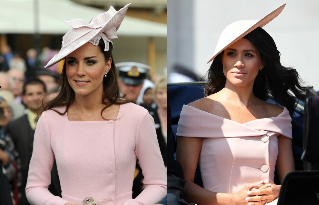 Catherine Middleton nosila je ružičasti fascinator još 2012. godine, a Meghan Markle 2018.
