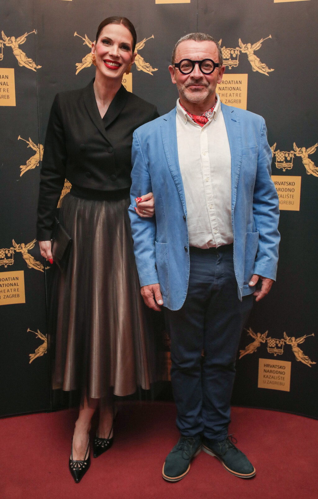 Bojana Gregorić Vejzović i Krešimir Dolenčić na svečanoj dodjeli Nagrade Vladimir Nazor u zagrebačkom HNK