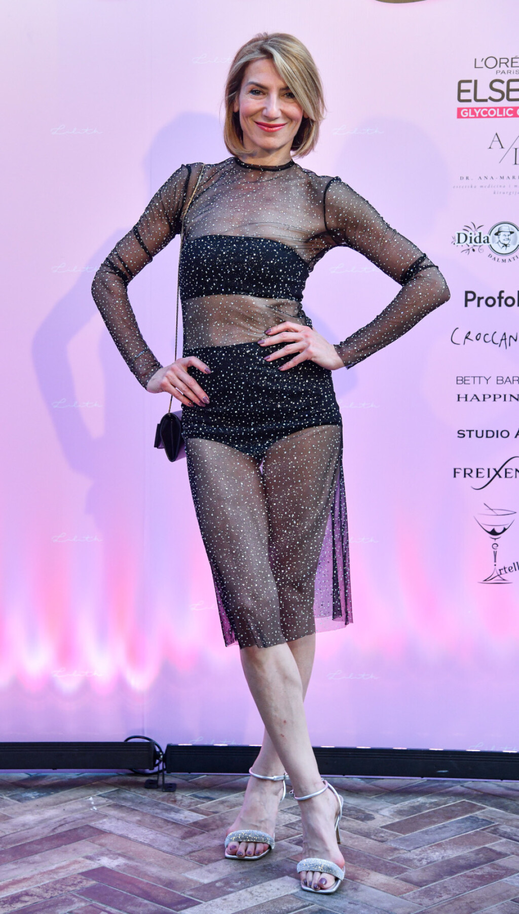 Daria Lorenci Flatz nosi 'golu' haljinu koju je za brend Lilith by Katarina Baban dizajnirala glumica Petra Kurtela