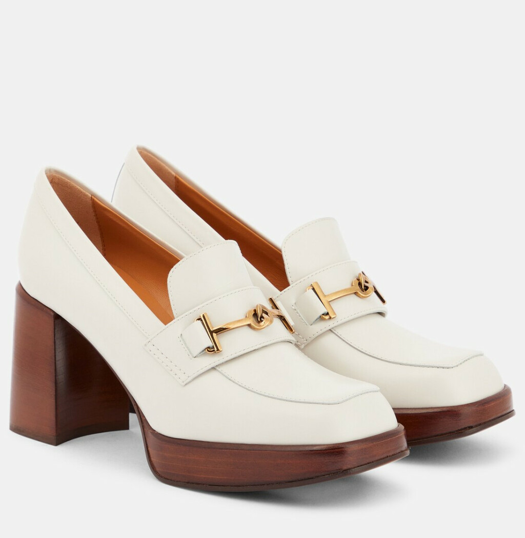 Sharon Stone nosi mokasine s visokom blok petom brenda Tod's