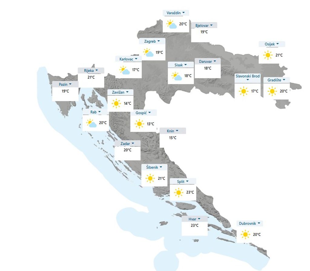 Sunčano vrijeme u Hrvatskoj