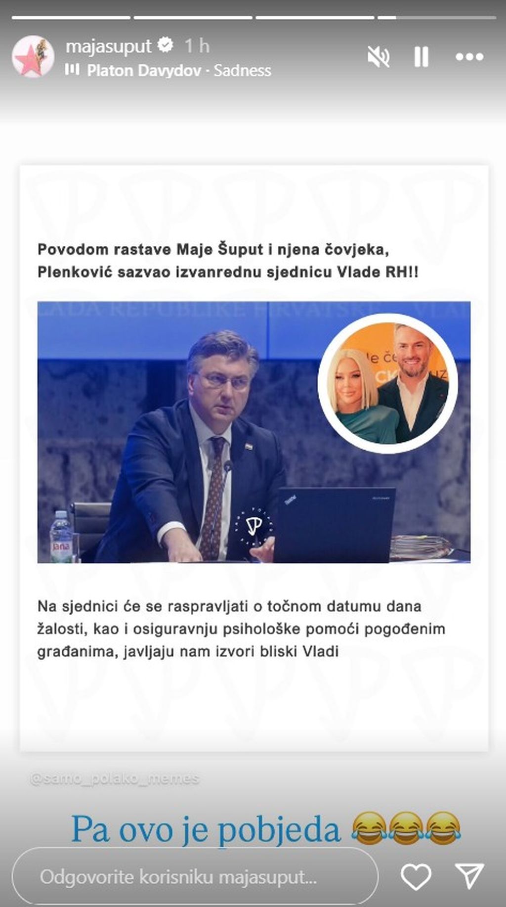 Maja Šuput na Instagramu