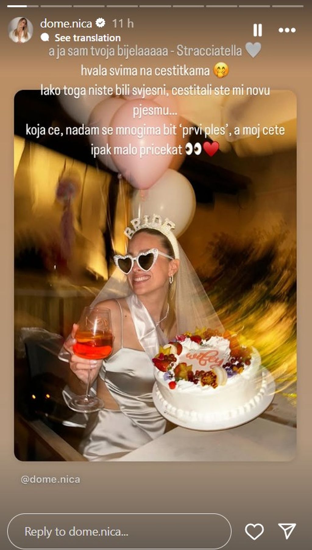 Domenica Žuvela na Instagramu