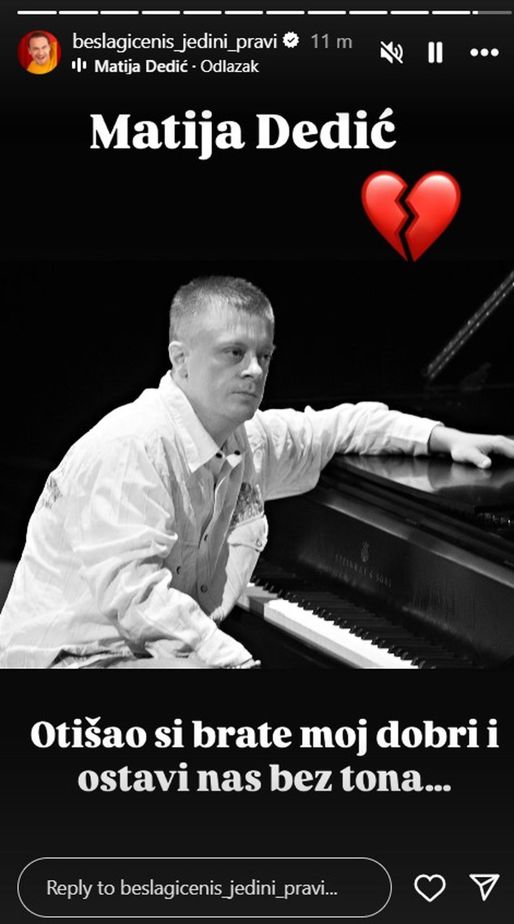 Enis Bešlagić na Instagramu