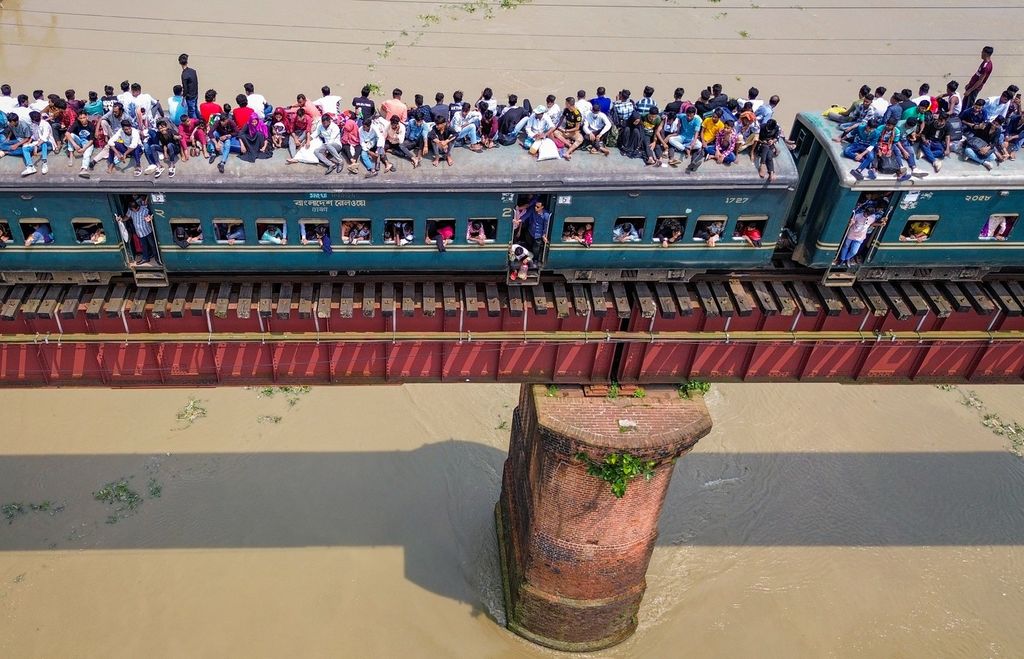 Pretrpani vlak u Bangladešu - 2