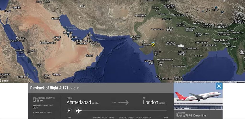 Snimka Flightradara - 2