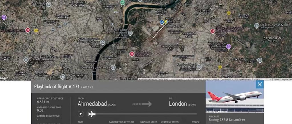 Snimka Flightradara - 2