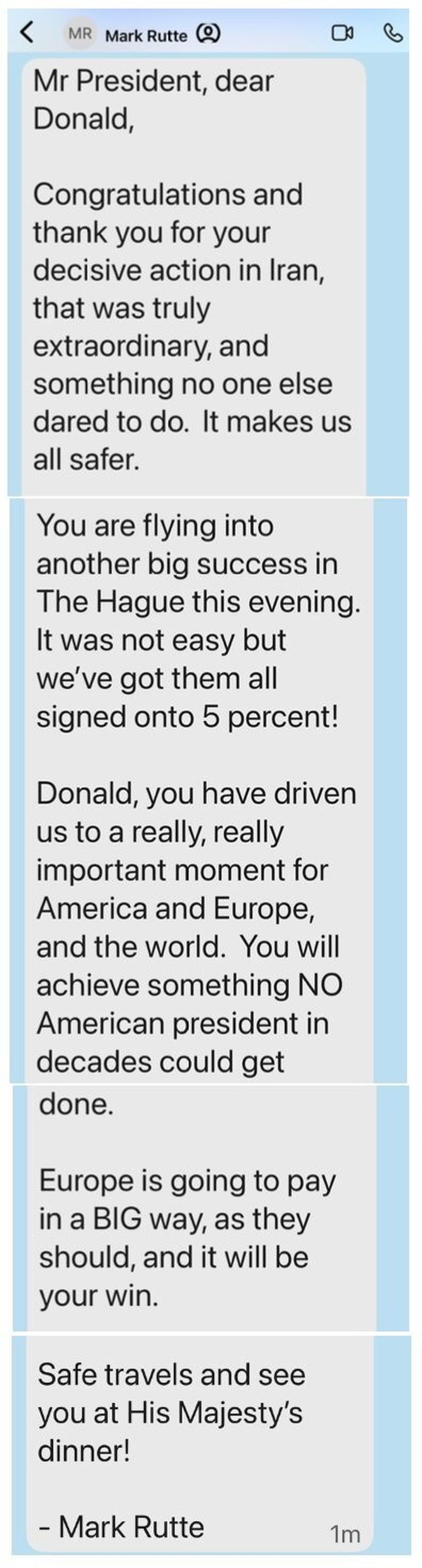 Mark Rutte i Donald Trump