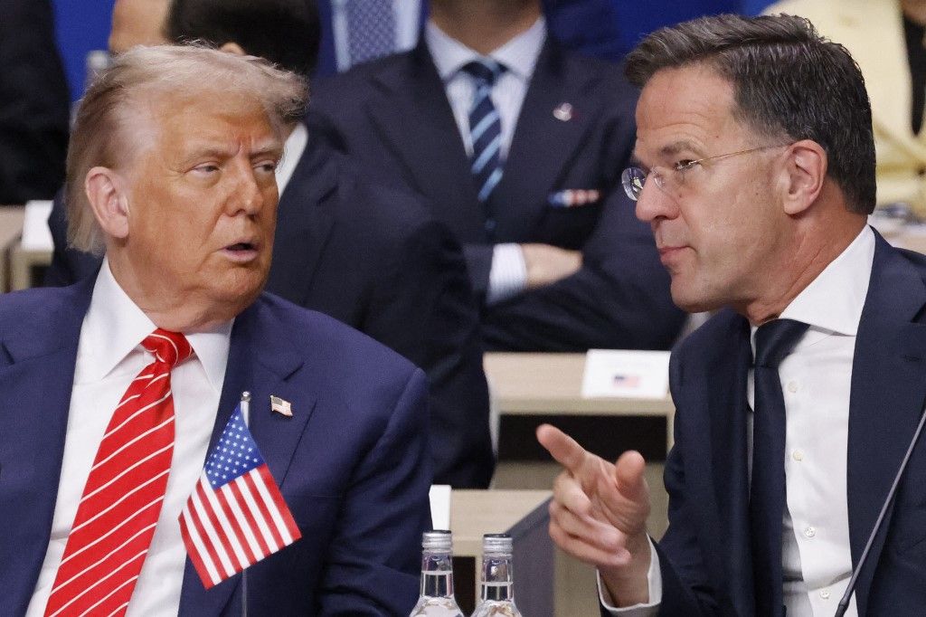 Mark Rutte i Donald Trump