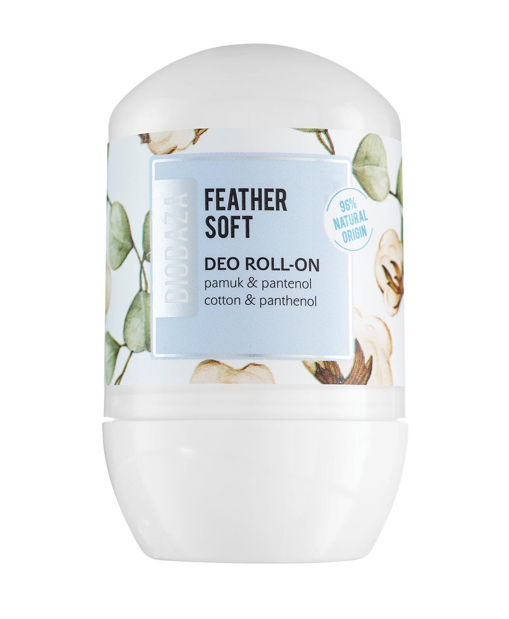 Biobaza Feather Soft deo roll-on, pamuk i pantenol