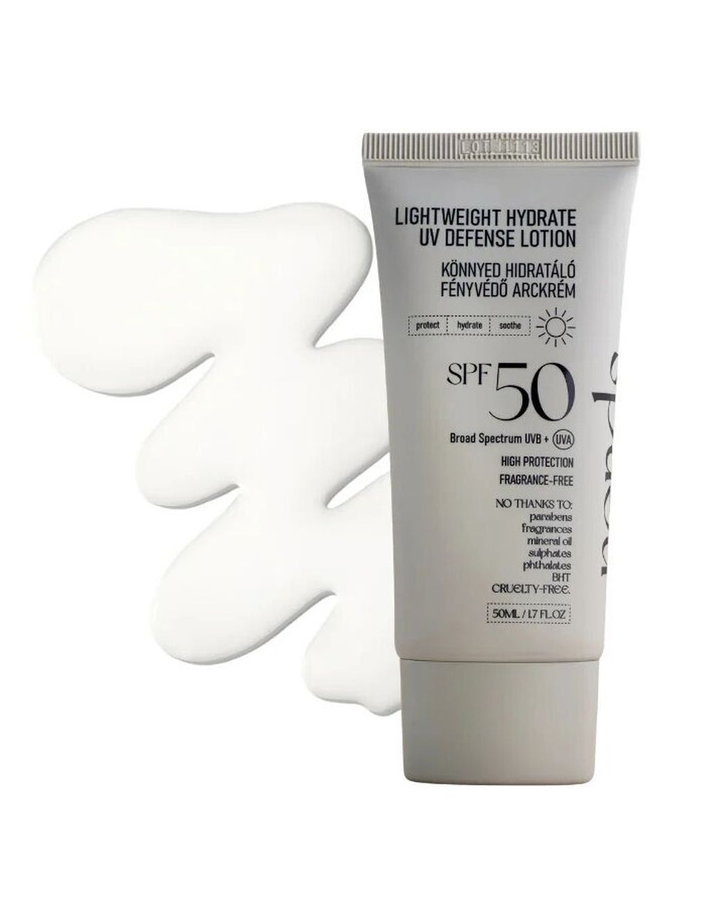 Nerds. Lightweight Hydrate UV Defense Lotion SPF50, krema sa zaštitnim faktorom za lice