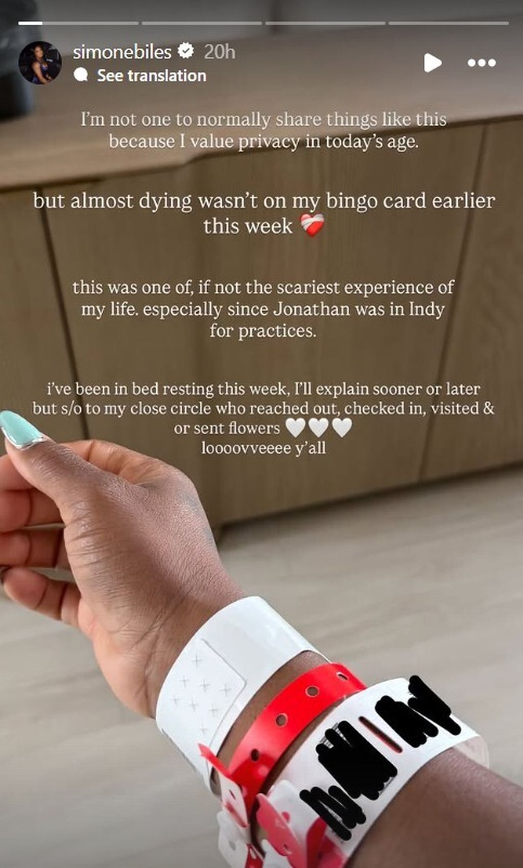 Objava Simone Biles