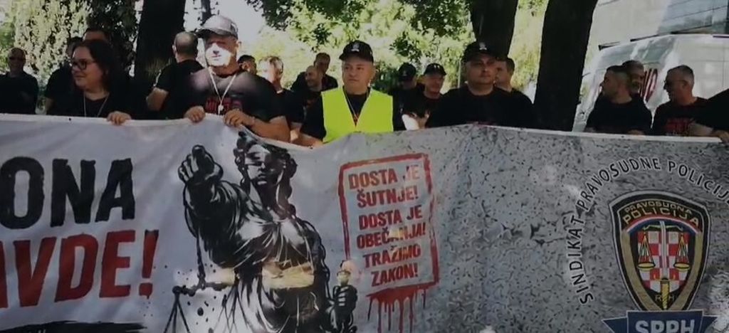 Prosvjed pravosudnih policajaca