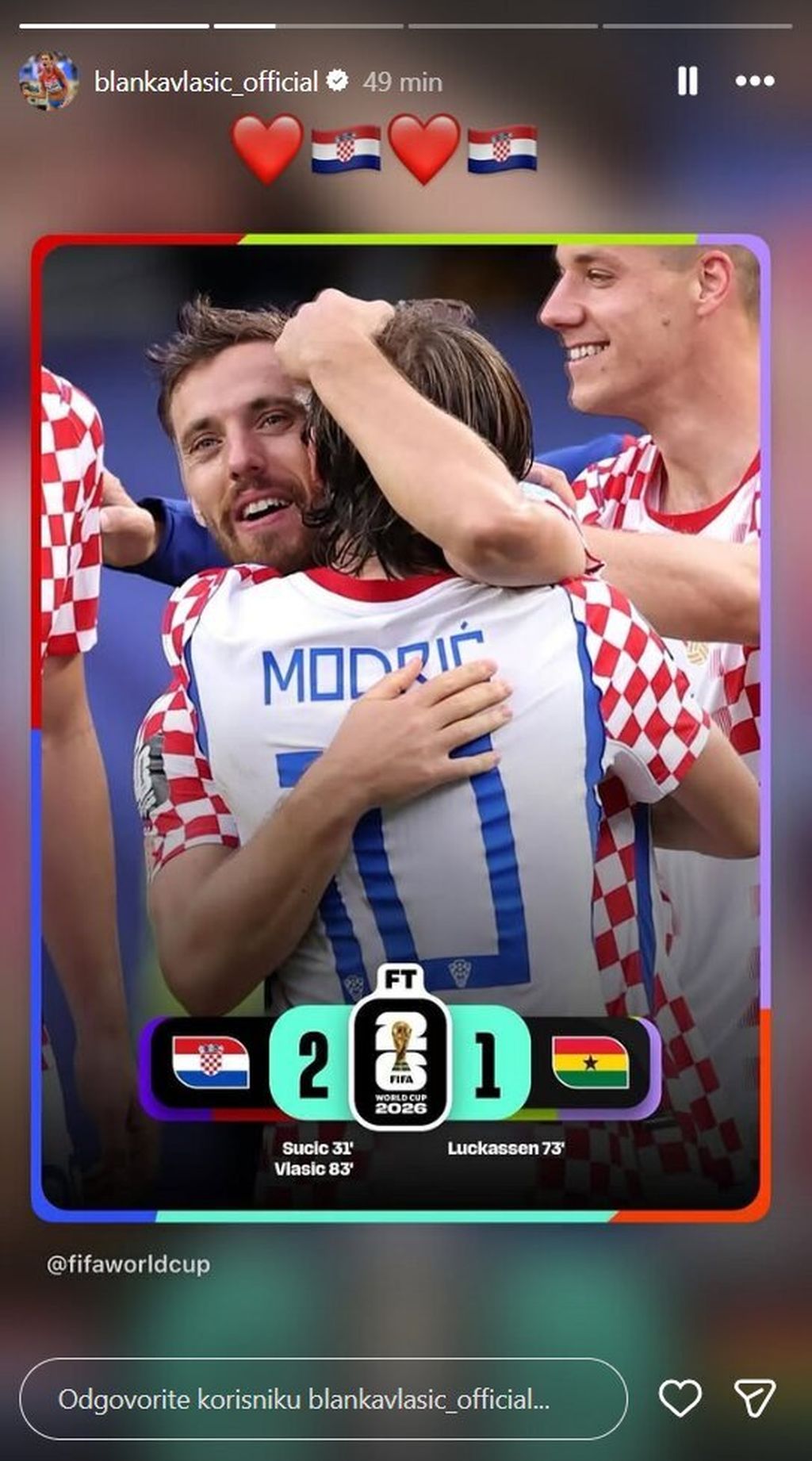 Blanka Vlašić na Instagramu