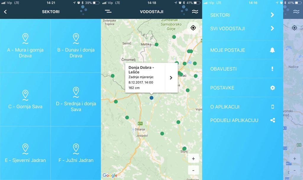 Aplikacija Vodostaji (Foto: Perpetuum)