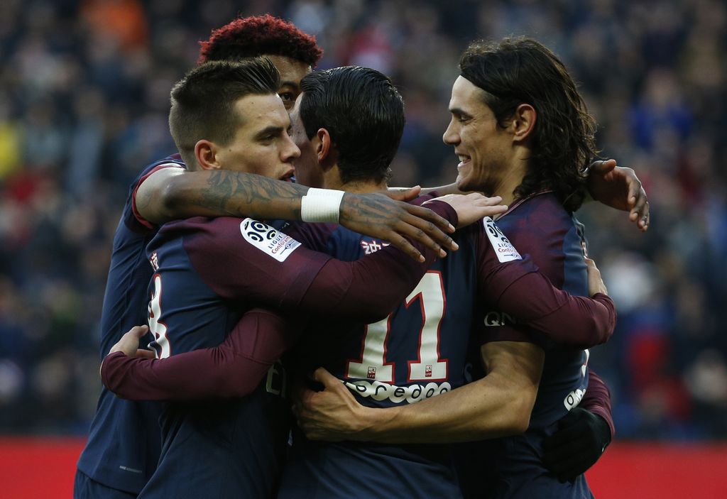 Presnel Kimpembe, Giovanni Lo Celso, Angel Di Maria i Edinson Cavani (Foto: AFP)