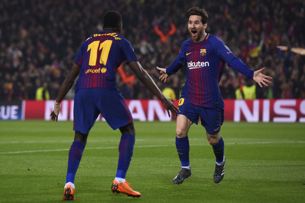 Lionel Messi i Ousmane Dembele (Foto: AFP)