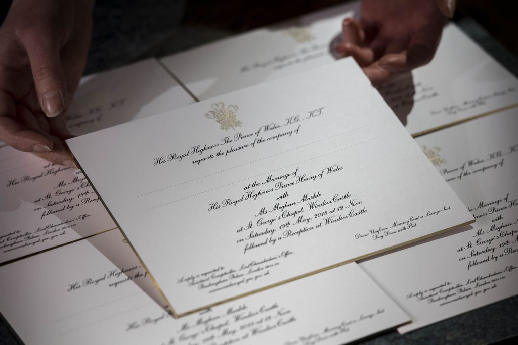 Pozivnice za kraljevsko vjenčanje (FOTO: Getty)