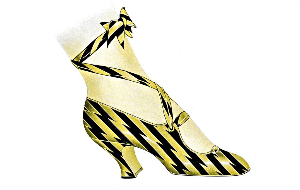 Skica cipele s početka 20. stoljeća