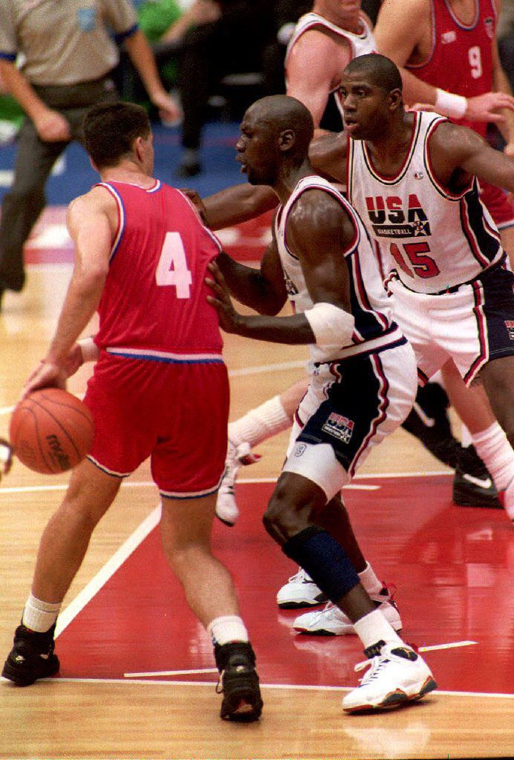 Dražen Petrović, Michael Jordan i Magic Johnson (Foto: AFP)