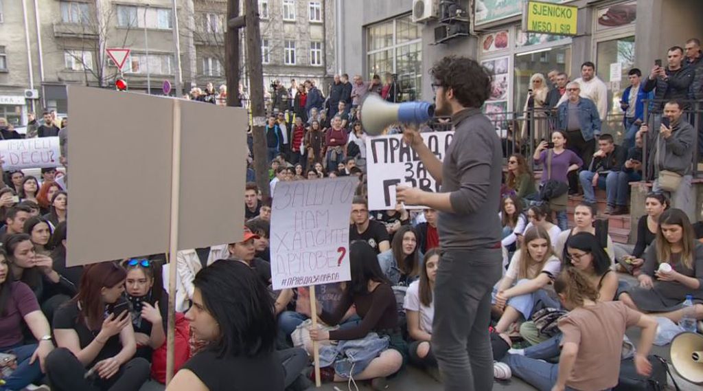 Prosvjed u Beogradu (Foto: Vijesti Nove TV)
