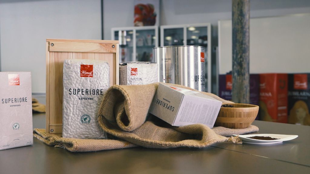 Franckova premium espresso kava Superiore ima Rainforest Alliance Certifikat