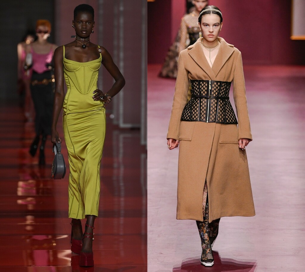 Versace i Dior u svojim su kolekcijama za jesen / zimu 2022. / 2023. željeli naglastiti struk