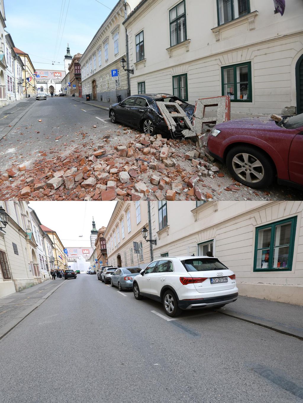 Lokacije Zagreba nakon potresa i danas, nakon tri godine - 2