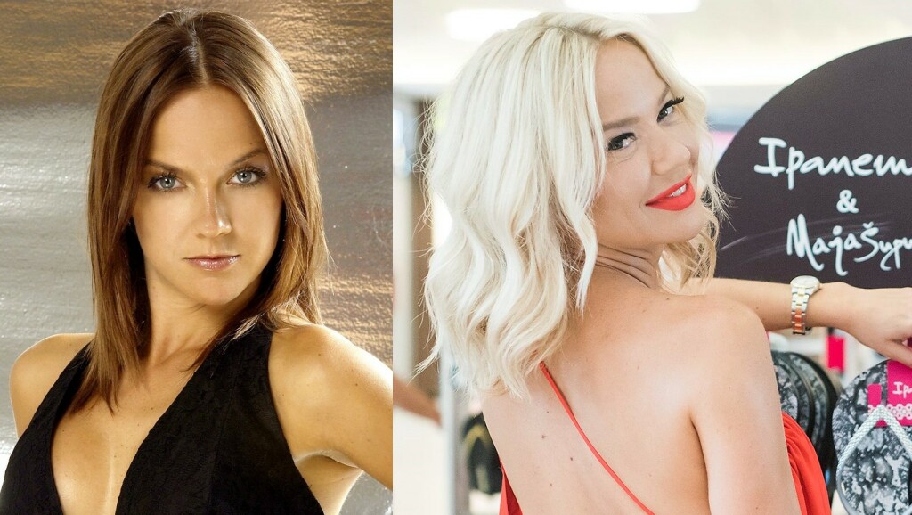 Maja Šuput kao brineta i plavuša