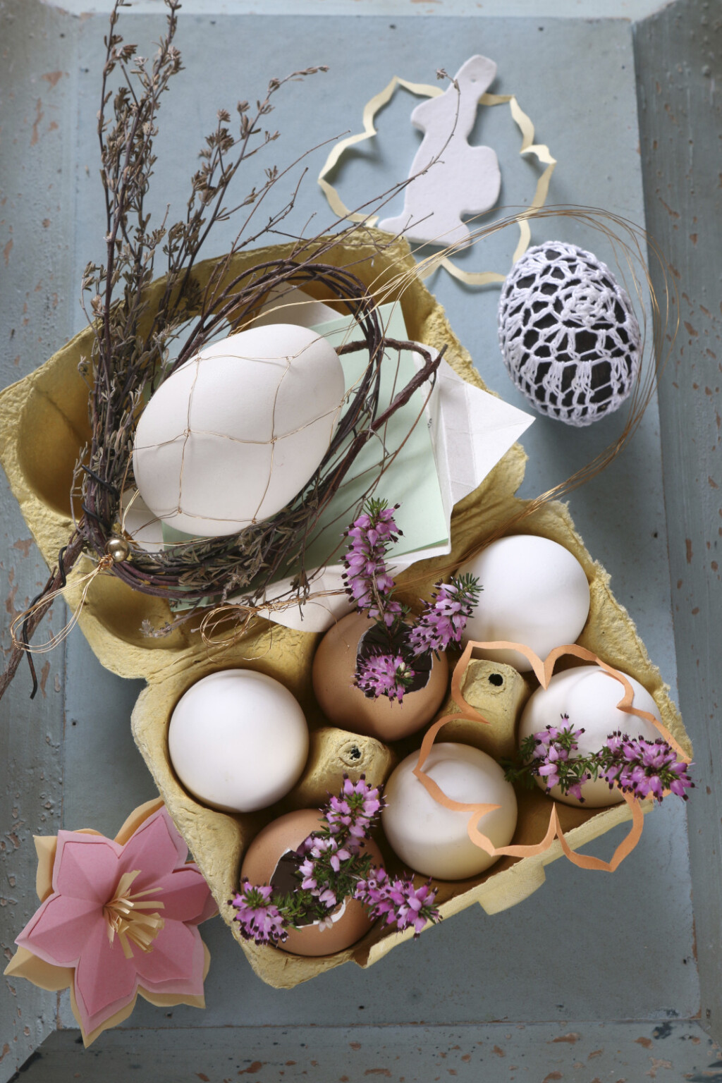 Ideje za uskrsne dekoracije s ljuskom jajeta - 15