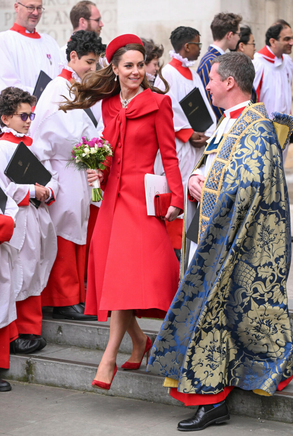 Catherine Middleton u crvenoj kombinaciji na proslavi Dana Commonwealtha - 6