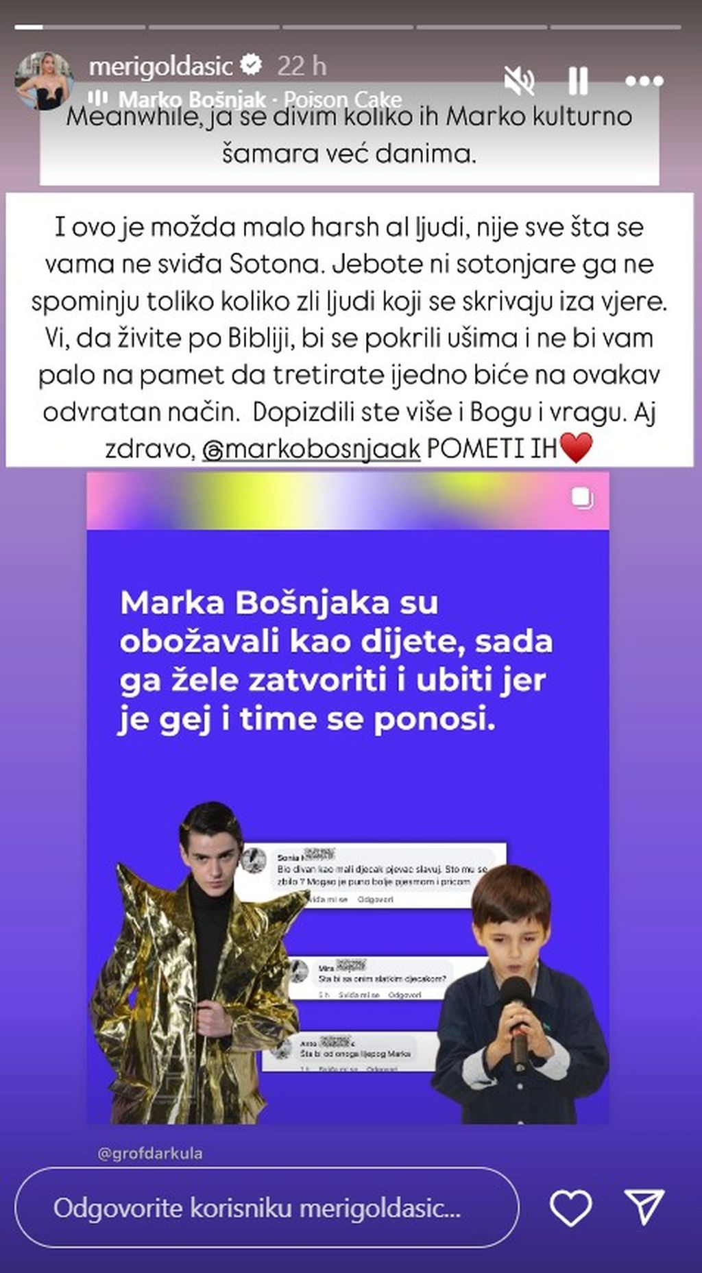 Meri Goldašić na Instagramu