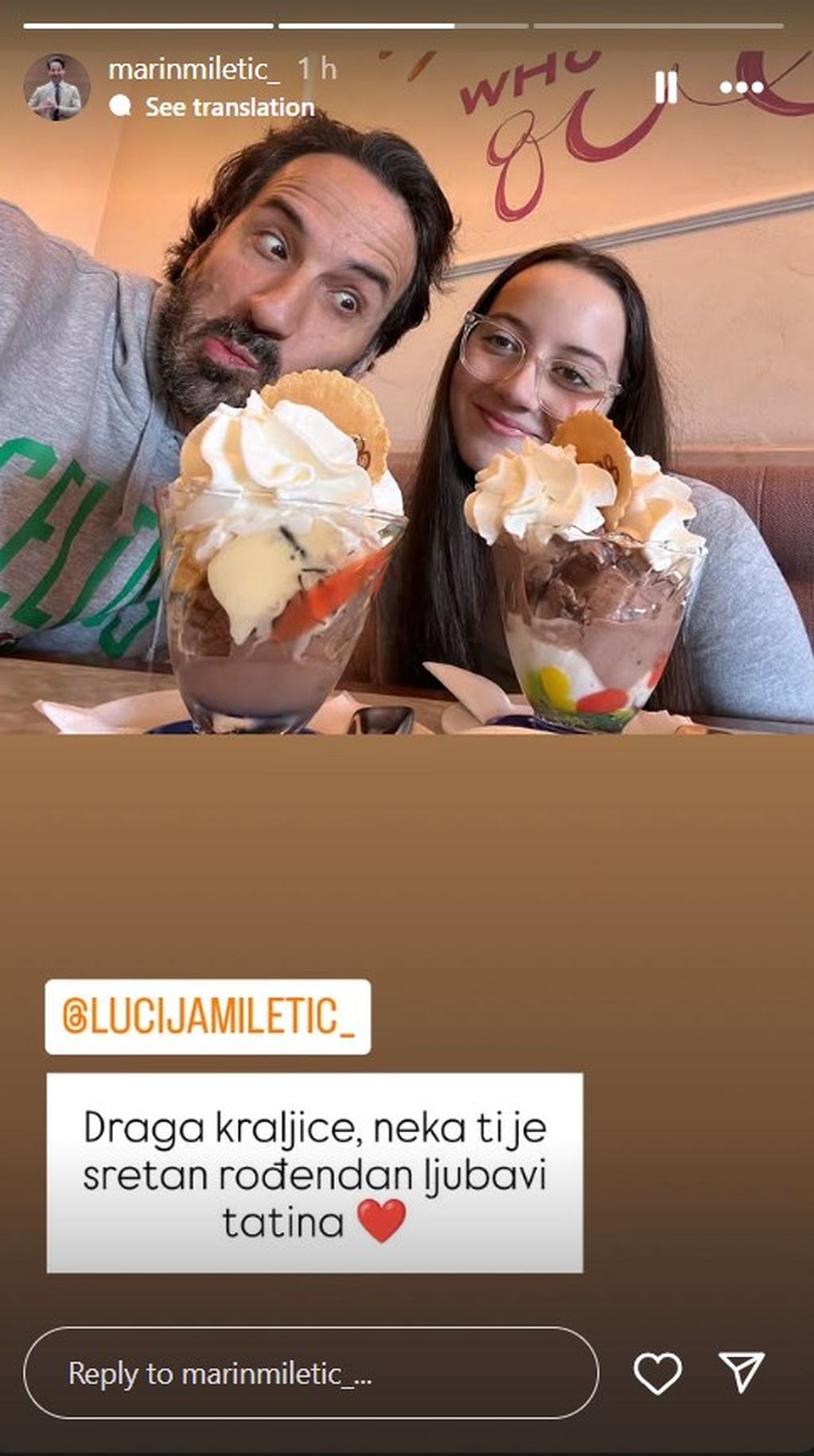 Marin Miletić na Instagramu