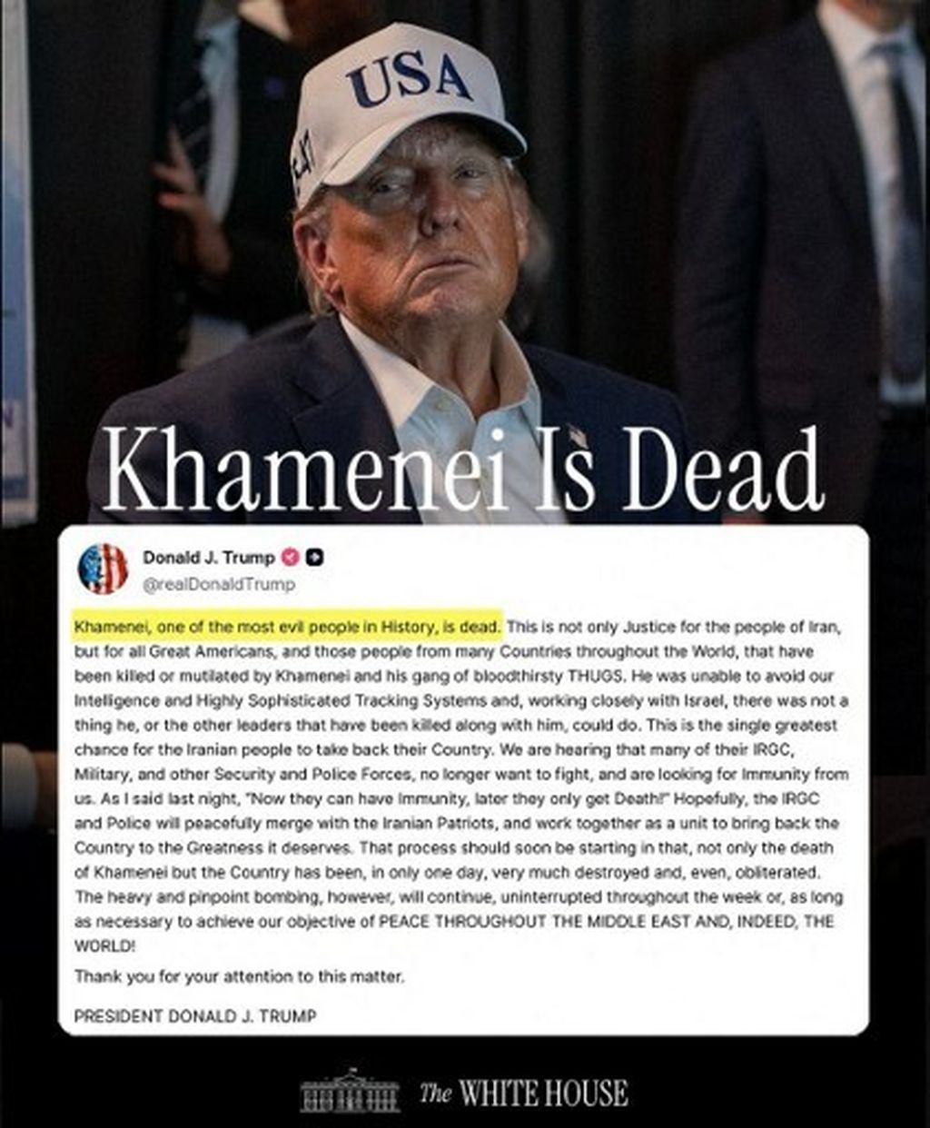 Donald Trump nadzire napad na Iran