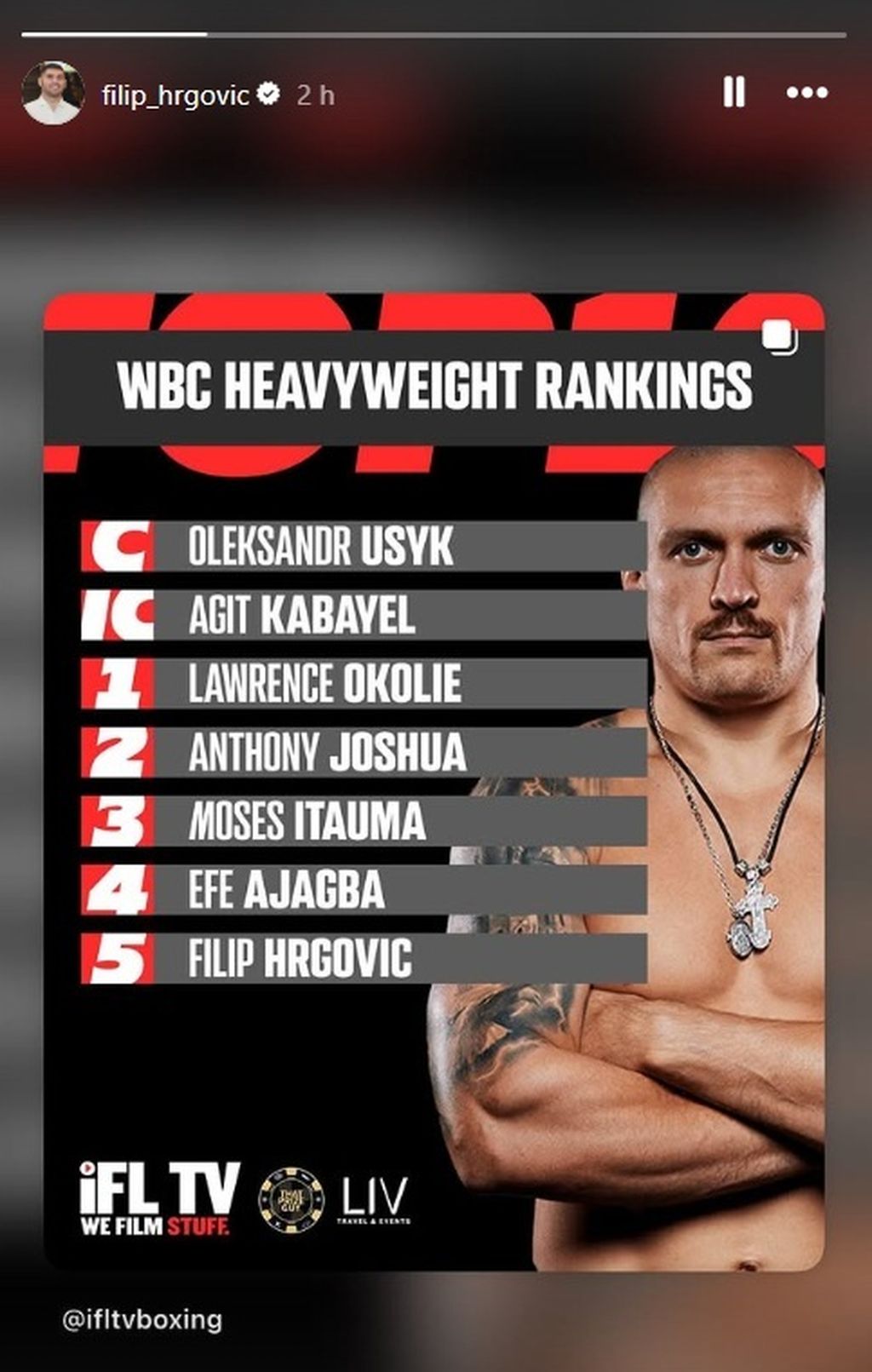 Objava Filipa Hrgovića