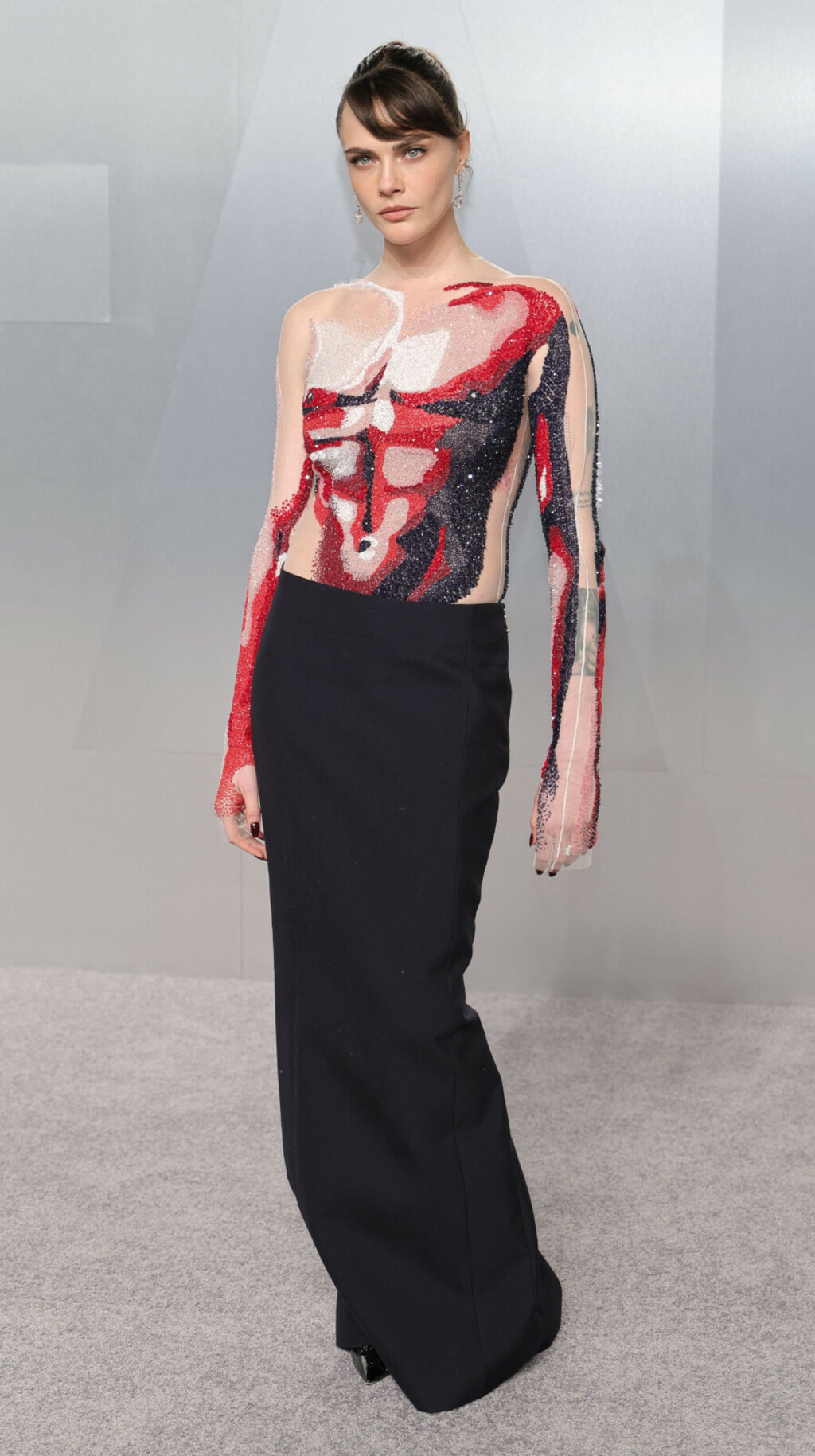 Cara Delevingne u haljini Thoma Brownea na oskarovskom partyju Vanity Faira - 2