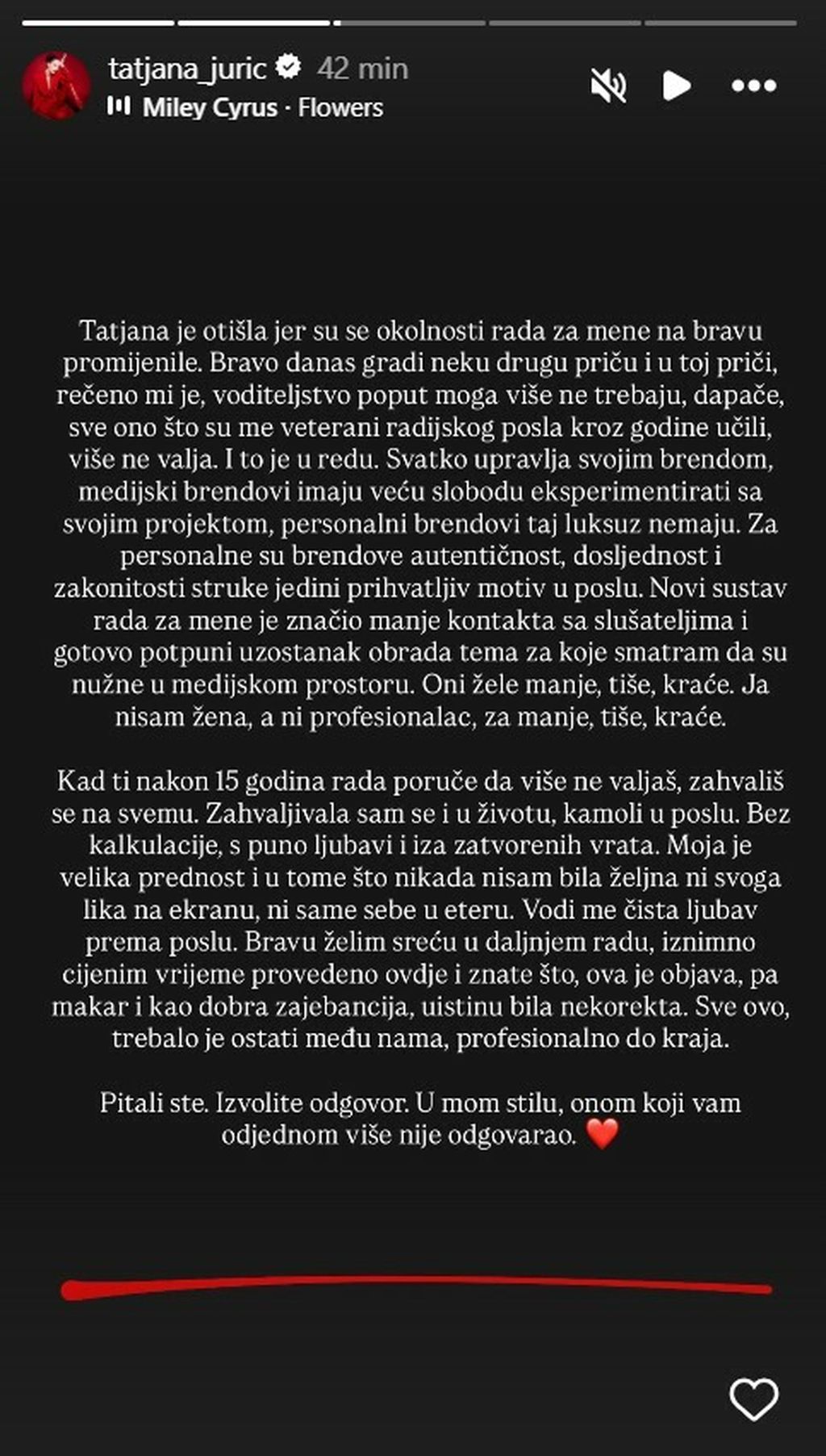 Tatjana Jurić na Instagramu